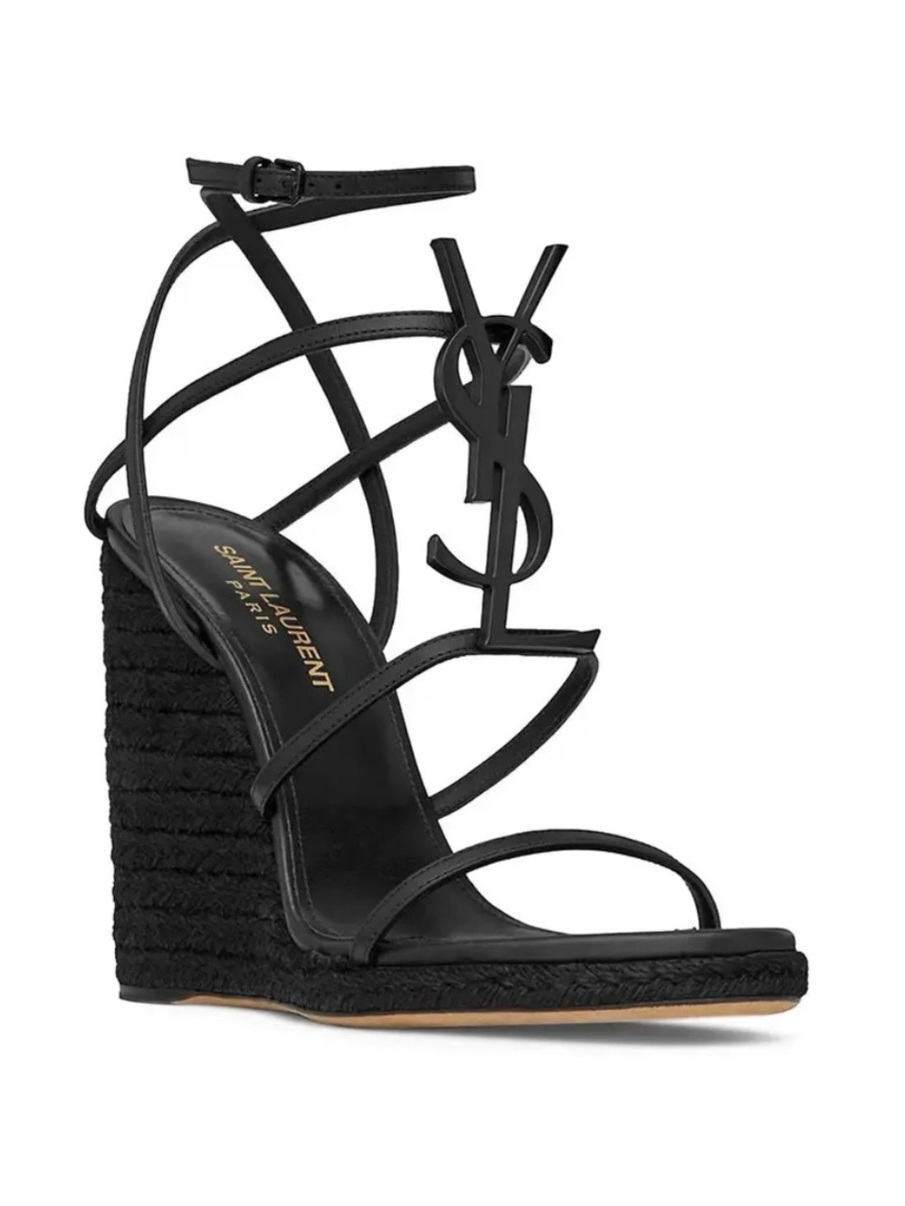 Saint Laurent Women's Cassandra Logo Wedge Sandals